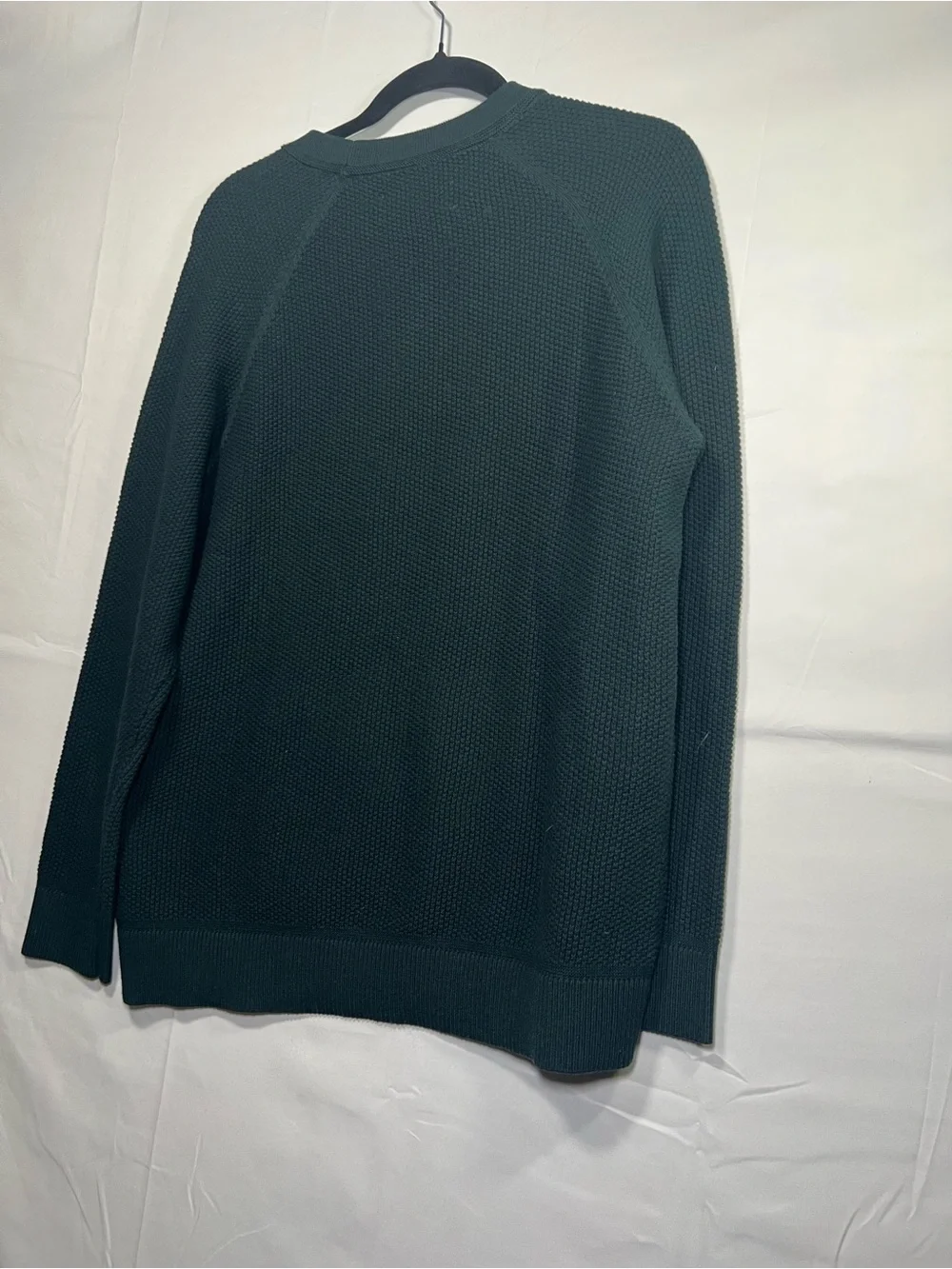 The Normal Brand Men’s Dark Green Textured Crewneck Sweater Medium